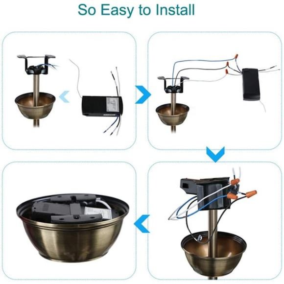 Universal Ceiling Fan Remote Control Kit,3-in-1 Ceiling Fan Light Timing & Speed - Picture 5 of 6